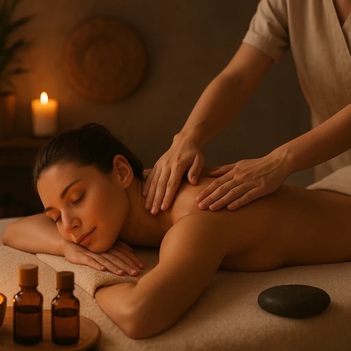 Image illustrant le massage harmonisant aux huiles essentielles